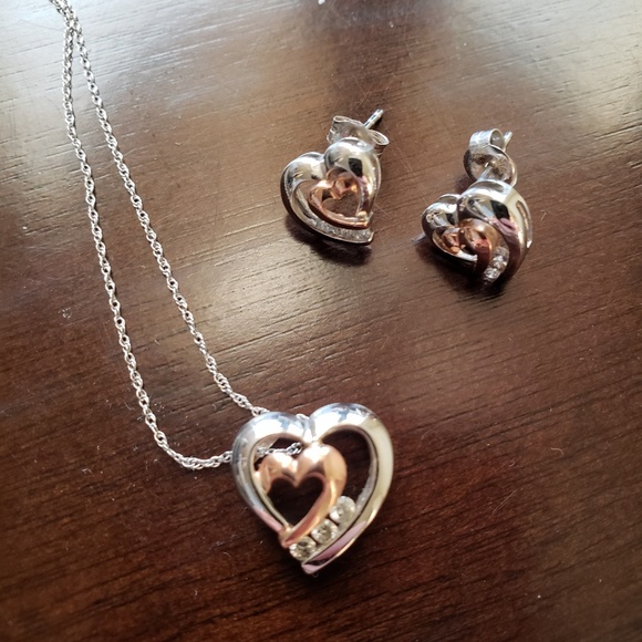 Kay Jewelers Jewelry - Kay Heart Necklace and Earrings